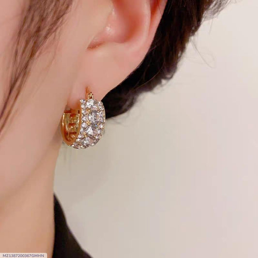 Funky Silver Plated zircon Earrings
